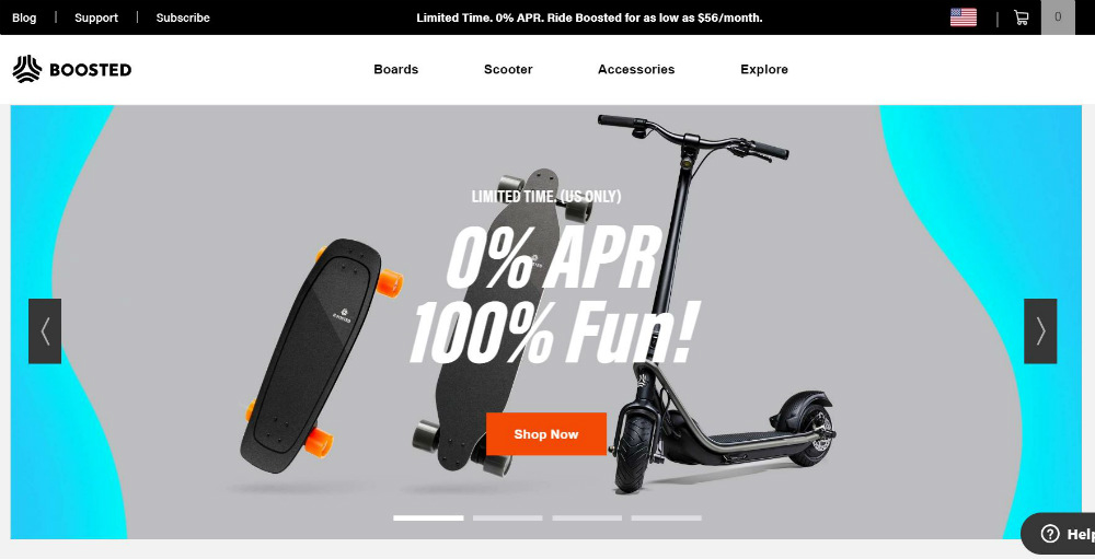 Boosted homepage