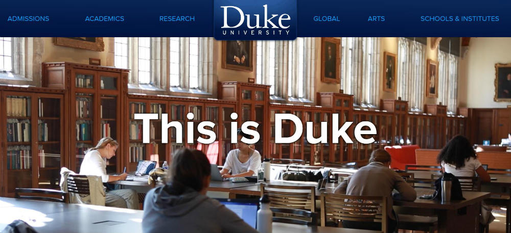 Duke_University website