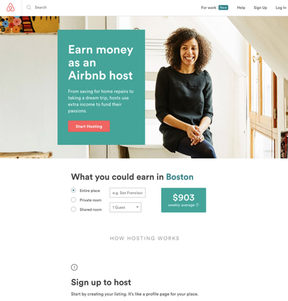 airbnb web page design