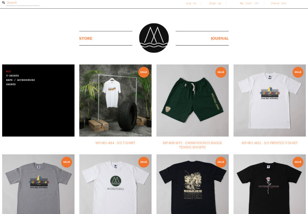 online store web design example