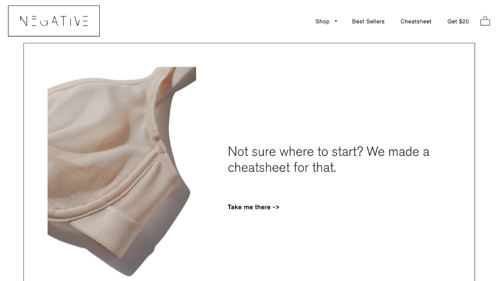 online store web design example