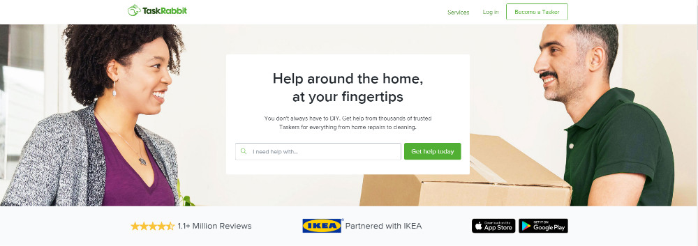 taskrabbit web page