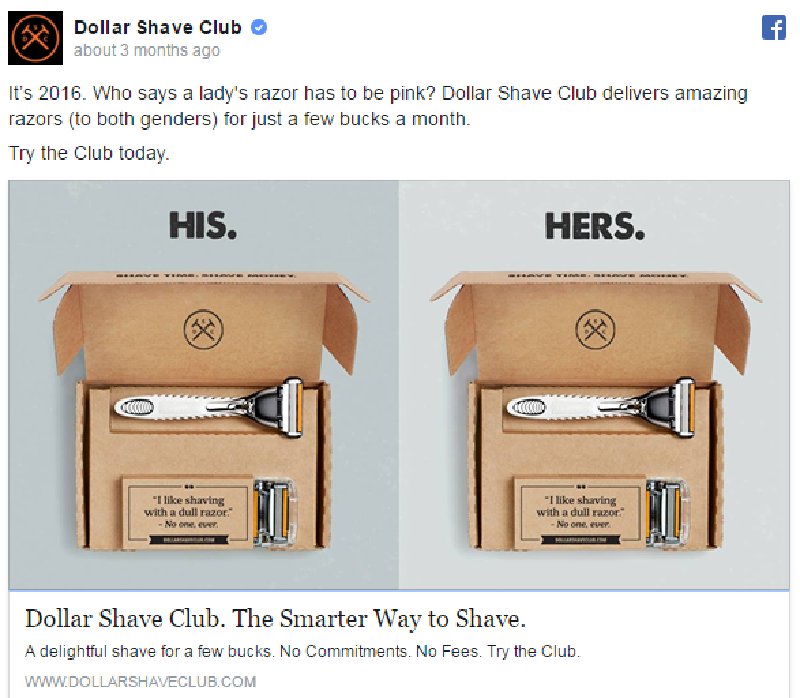 facebook ad example