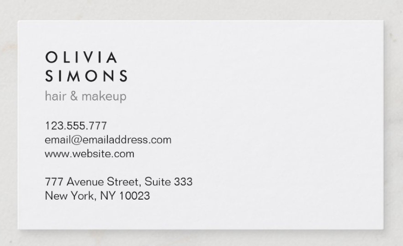 business card design example